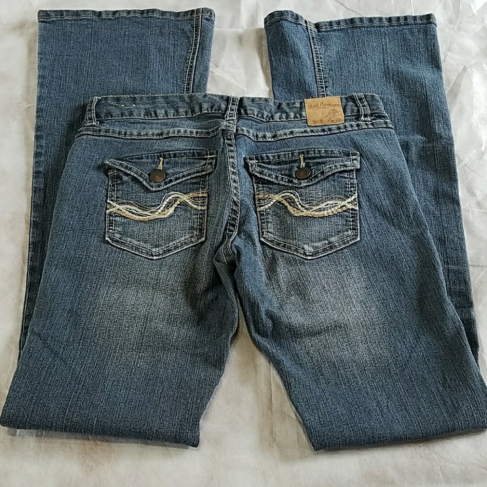 Red Camel Flare Jeans - Picture 4 of 6